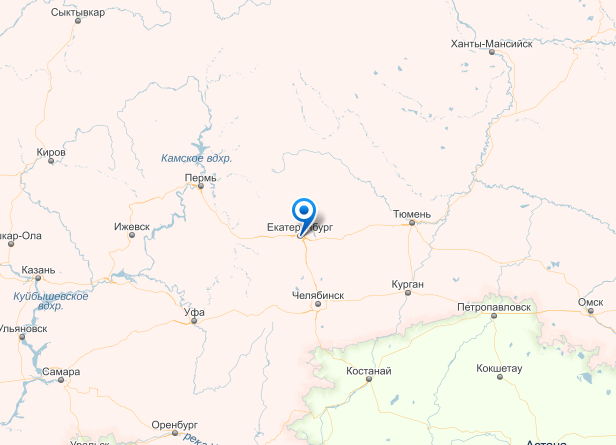 Екатеринбург на карте Екатеринбург на карте